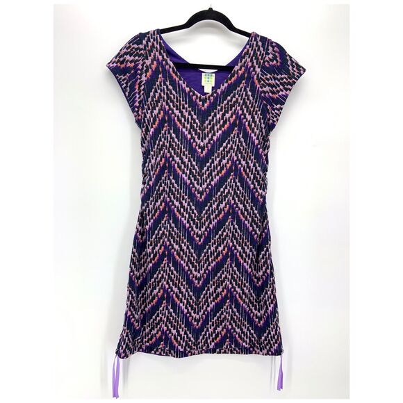 NWT Title Nine Matahari Dress Reversible Purple Jersey Knit Size S Preppy Active - Picture 1 of 9